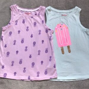 Cat & Jack Toddler Girl Pineapple - Popsicle Tank Tops Size 5T
